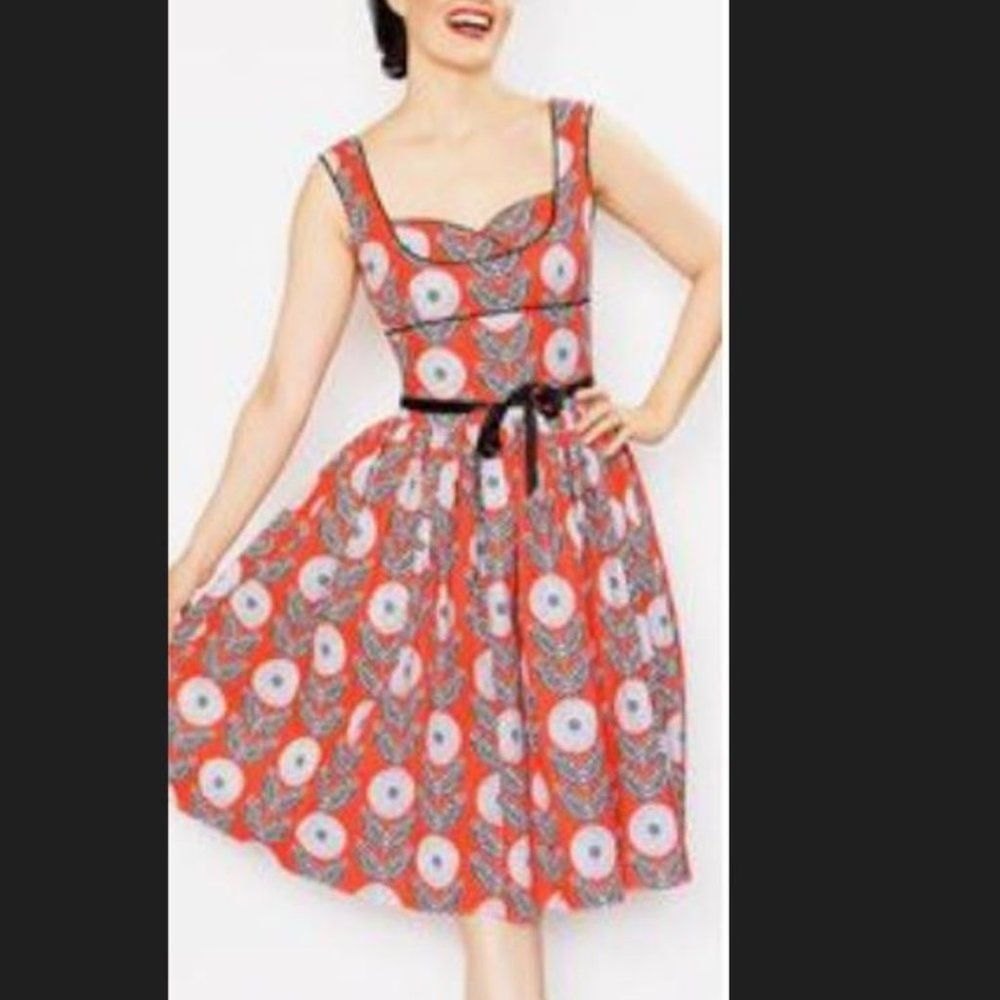 Red Bernie Dexter Pin-Up Dress
